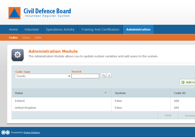 Civil Defence Register