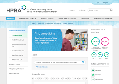 Medicines data published from internal systems