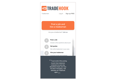 TradeHook on a phone